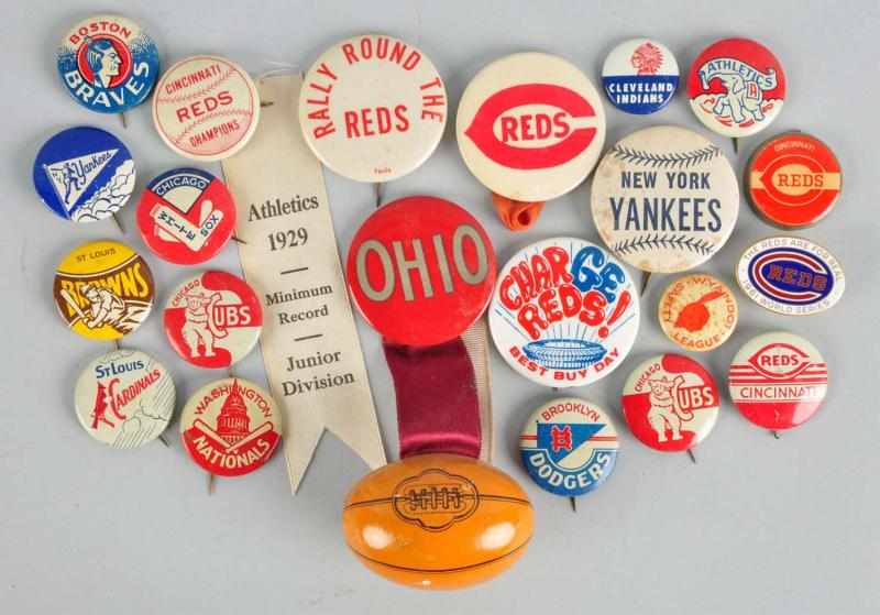 Appraisal: Lot of Mostly Baseball Pins Description Different periods range from