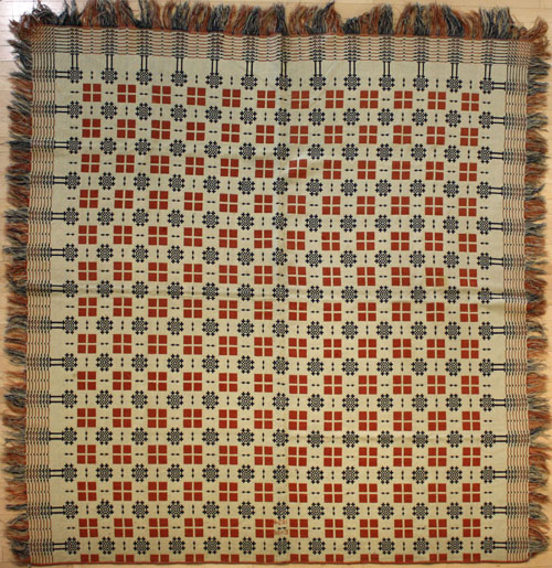 Appraisal: American coverlet dated initialed EM x