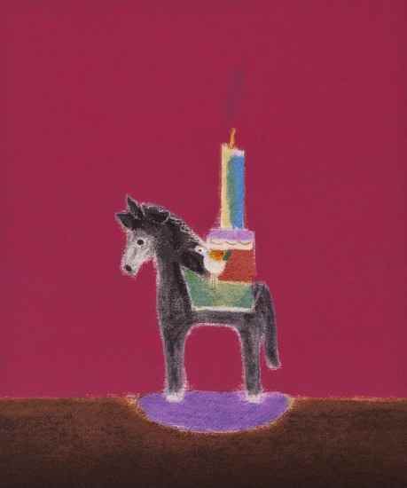 Appraisal: Craigie Aitchison - Donkey Candlestick Craigie Aitchison - Donkey Candlesticksilkscreen