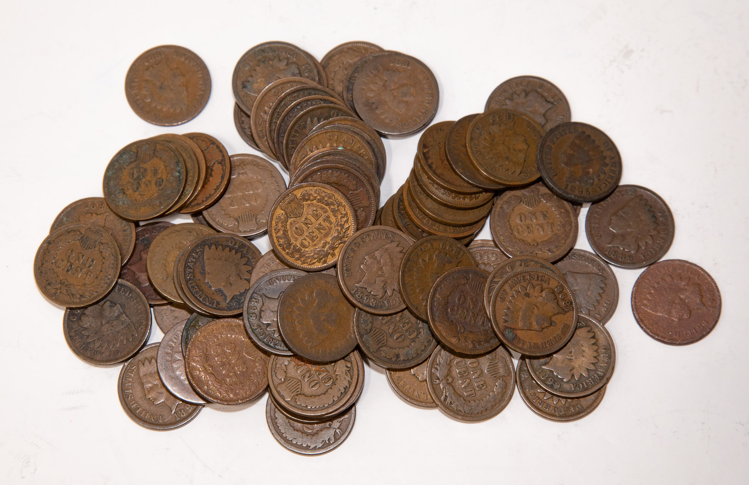 Appraisal: BAG OF INDIAN CENTS FROM - Mostly good to very