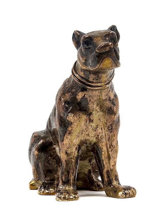 Appraisal: A German Silver Mastiff Figure J D Schleissner Sohne Hanau