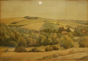 Appraisal: C S Nairne - Three watercolour views of Winchester environs