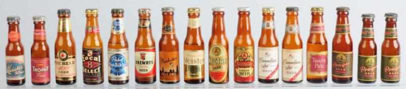 Appraisal: Lot of Mini Beer Bottles Includes some salt and pepper