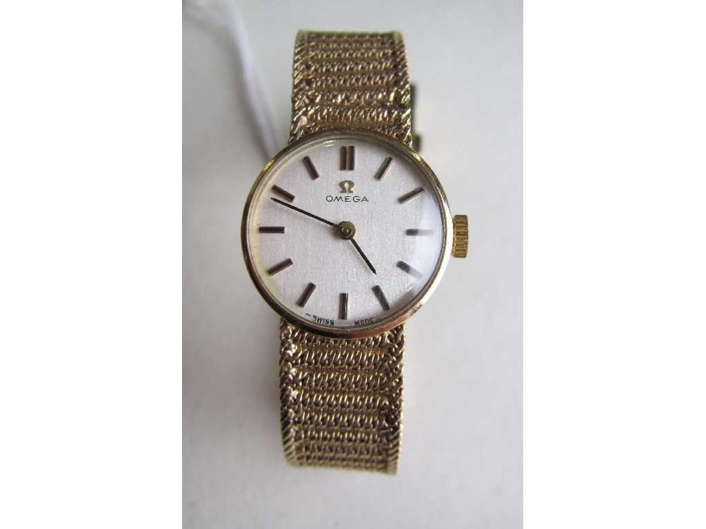 Appraisal: Ladies ct gold cased Omega wrist watch with circular silver