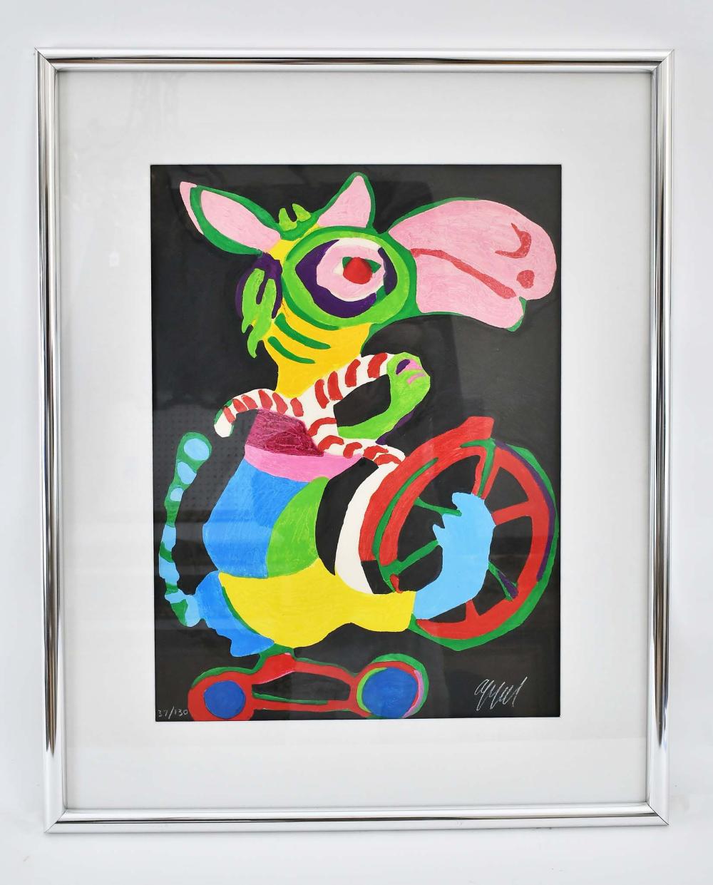 Appraisal: KAREL APPEL DUTCH - COLOR PRINTDonkey Circus Series Vol II