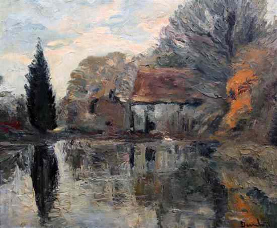 Appraisal: Ronald Ossory Dunlop - oil on canvas 'Mill Pond at