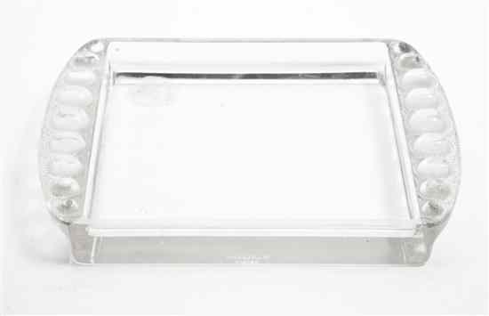 Appraisal: A Lalique Glass Dresser Tray Ermitage of rectangular form the