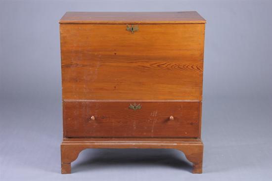 Appraisal: AMERICAN COUNTRY CHEST-ON-STAND early th century pine Of typical form