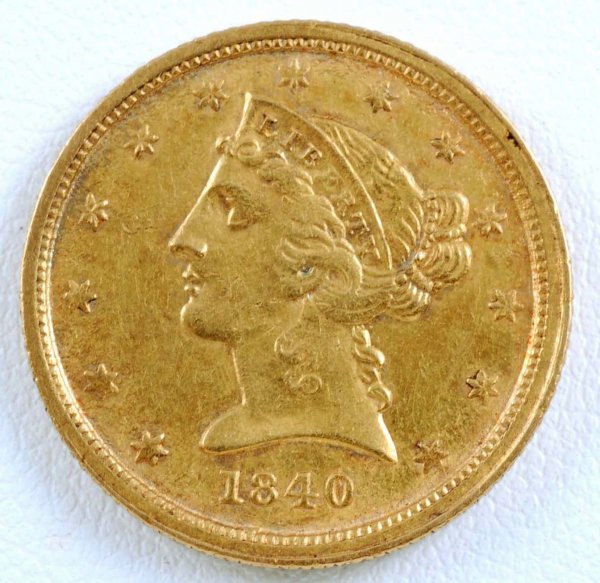 Appraisal: -C Liberty gold half eagle No motto Mintage of only