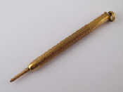 Appraisal: A ct gold propelling pencil by Sampson Mordan Co London