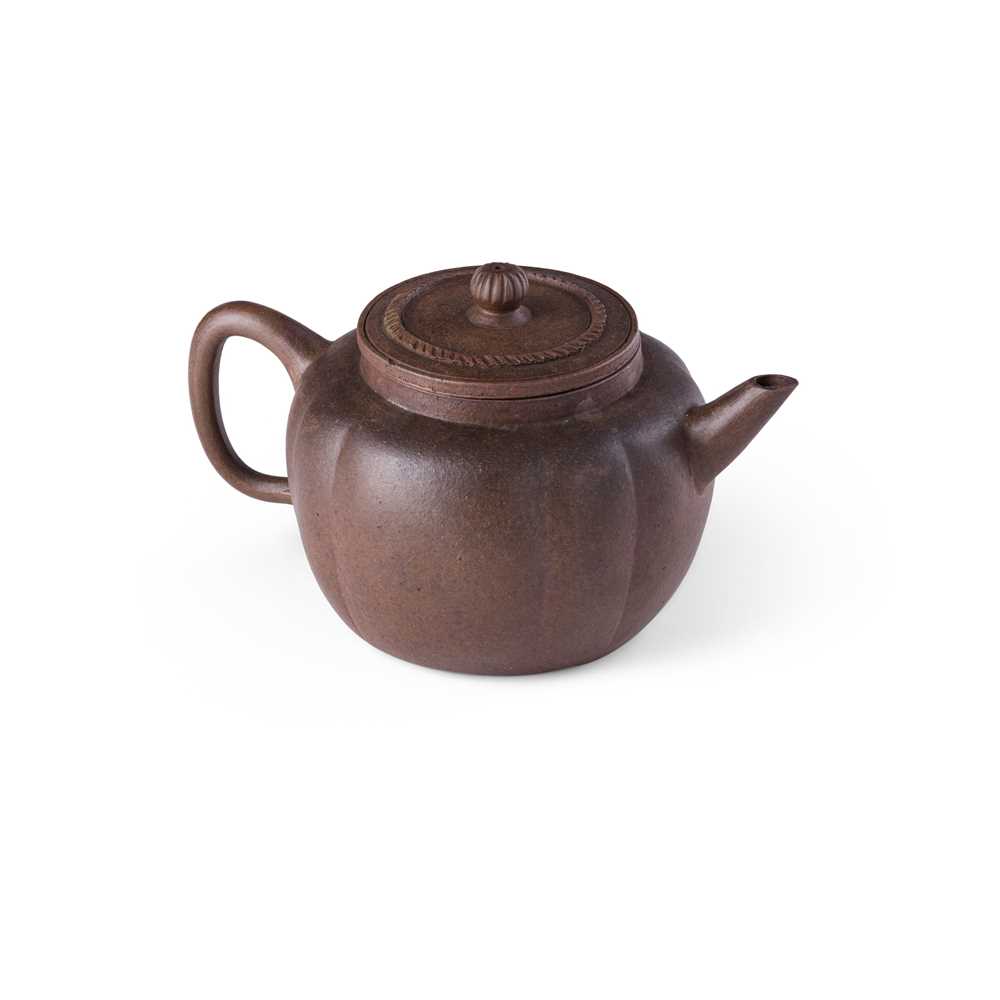 Appraisal: YIXING STONEWARE TEAPOT SHAO JINGNAN MARK potted on a flatten