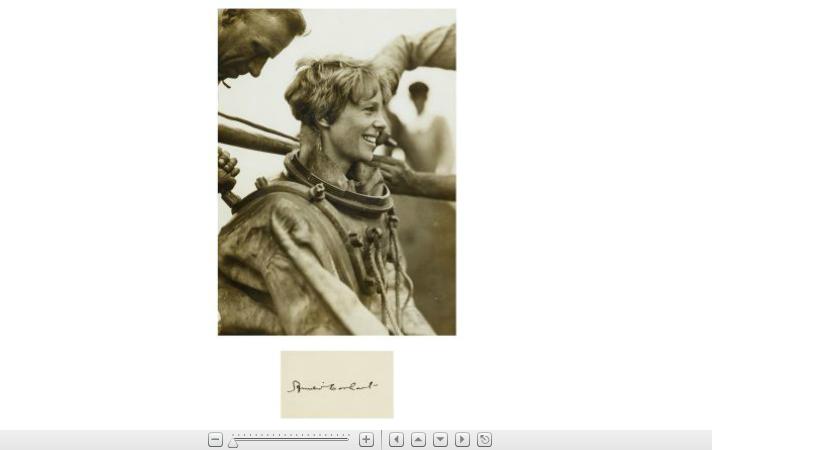 Appraisal: AMELIA EARHART Rare signature of Amelia Earhart famed aviator and