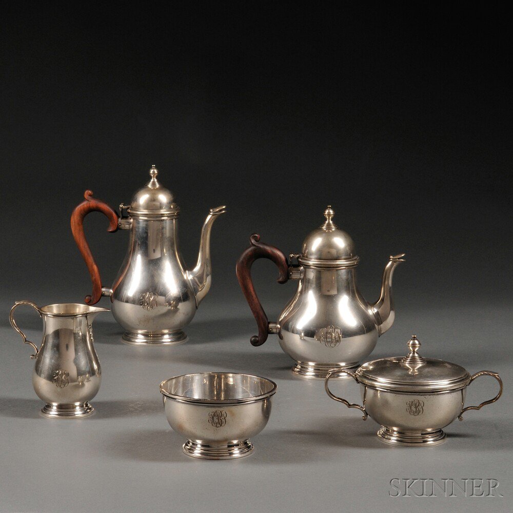 Appraisal: Five-piece Gorham Sterling Silver Tea and Coffee Service Providence Rhode