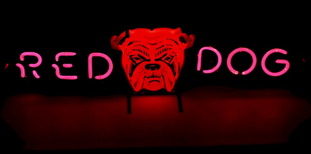 Appraisal: Red Dog Advertising Neon Sign For your consideration is a