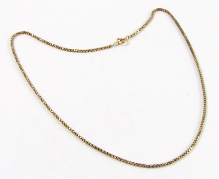 Appraisal: A ct gold cable link neck chain on a bolt