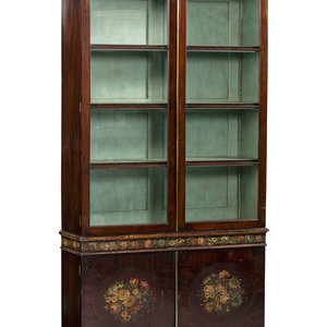 Appraisal: An Adams Style Paint Decorated Bookcase Late th Early th