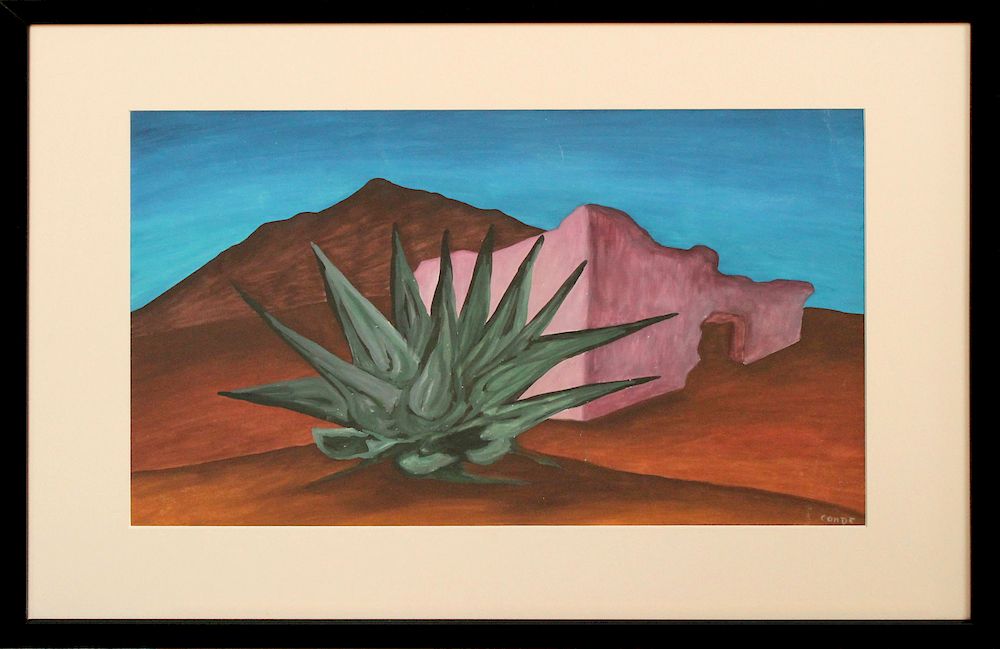 Appraisal: Desert Landscape Southwest School signed Conde ca Desert Landscape Southwest