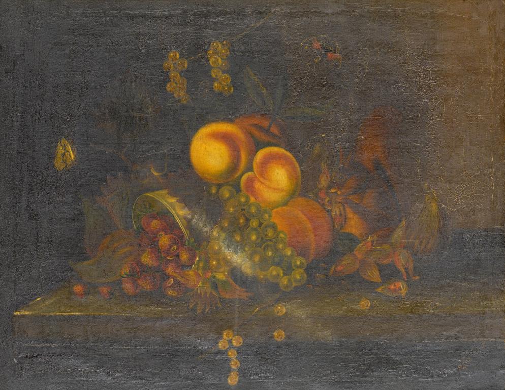 Appraisal: ENGLISH SCHOOL TH CENTURY STILL LIFE WITH FRUIT NUTS A