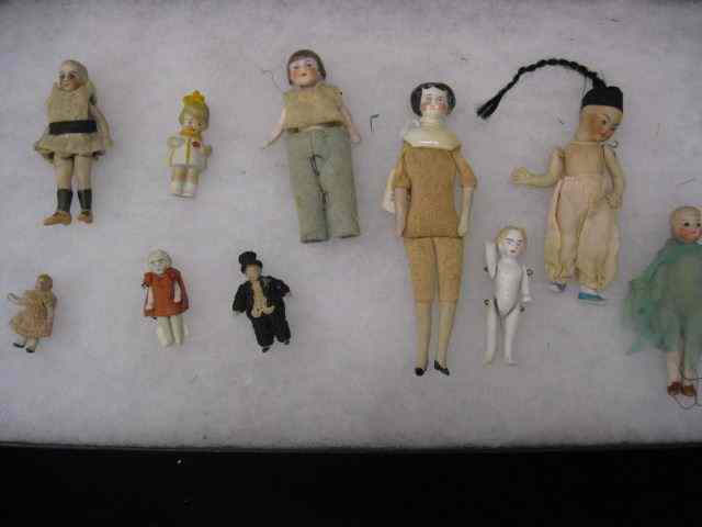 Appraisal: Miniature Antique Bisque Porcelaindolls '' to '' most excellent