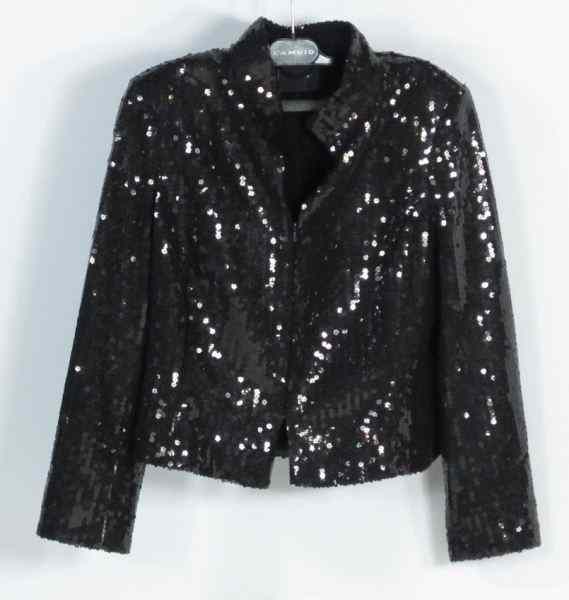 Appraisal: Group of Sequined Designer Garmentsto include a sequined jacket by