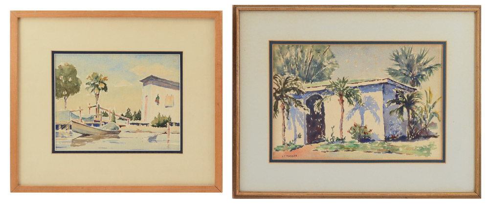 Appraisal: MAEDER Howard Potter American - signed Maeder watercolors to include