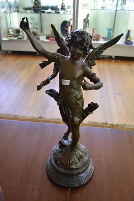 Appraisal: LARGE BRONZE FIGURE OF CUPID