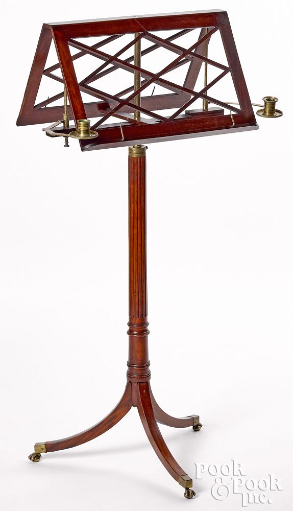 Appraisal: Federal mahogany music stand ca Federal mahogany music stand ca