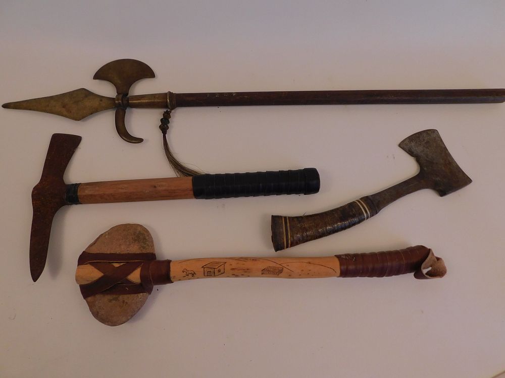 Appraisal: MOSTLY INDIAN AXES Lot of vintage Native American type axes