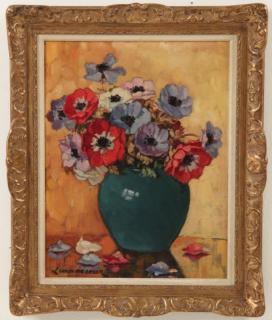 Appraisal: FRAMED TH C FRENCH OIL ON CANVAS STILLIFE PAINTING SIGNED