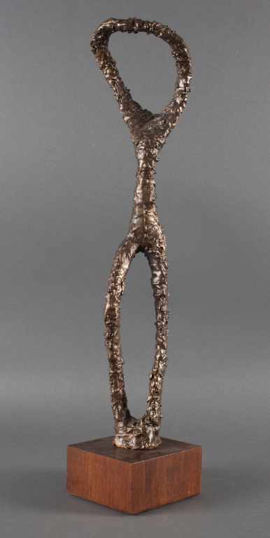 Appraisal: Contemporary bronze abstract figural sculpture in the manner of Alberto