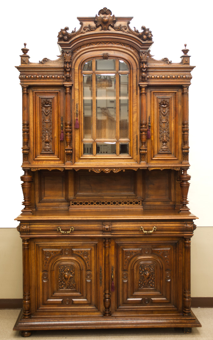 Appraisal: CARVED WALNUT RENAISSANCE REVIVAL SIDEBOARD French th century in three