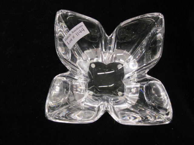 Appraisal: Orrefors Swedish Crystal Dish floraform signed excellent