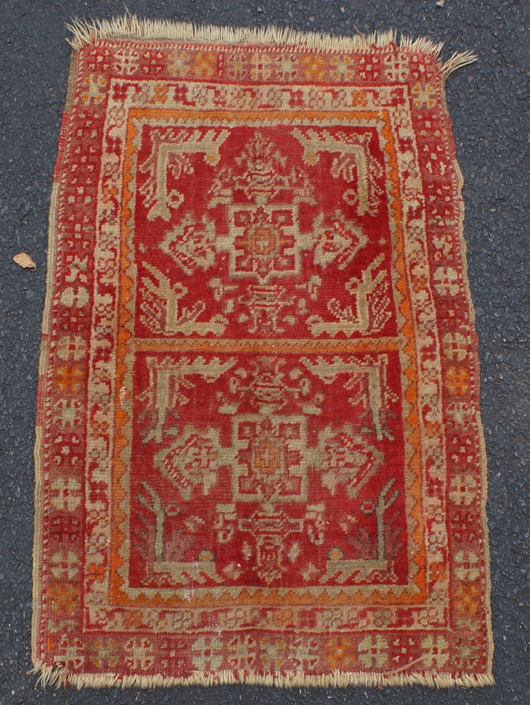 Appraisal: x Turkish throw rug