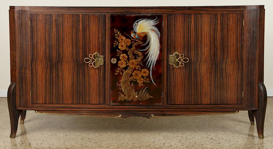 Appraisal: WONDERFUL FRENCH MACASSAR SIDEBOARD CIRCA A wonderful French macassar sideboard