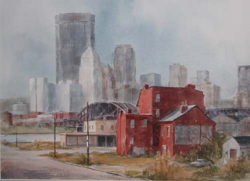 Appraisal: View from the Northside Watercolor on Paper Cooley Cynthia F