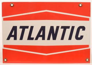 Appraisal: Atlantic Porcelain Enameled Advertising Sign w