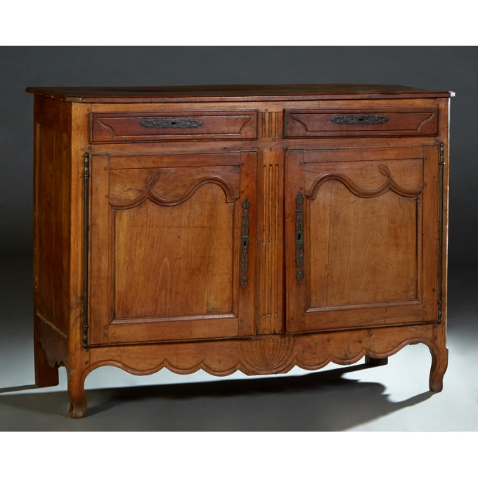 Appraisal: French Provincial Louis XV Style Carved Cherry Sideboard th c