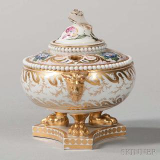 Appraisal: Barr Flight Barr Worcester Porcelain Inkstand Barr Flight Barr Worcester