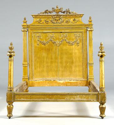 Appraisal: Louis XVI style carved bedstead carved wood and applied composition