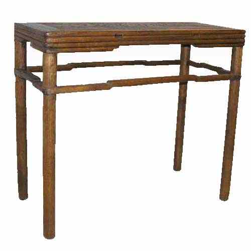 Appraisal: A Chinese Waistless Corner Leg Table circa having a rectangular