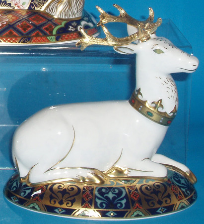 Appraisal: Royal Crown Derby White Hart Heraldic Stag Limited Edition Of