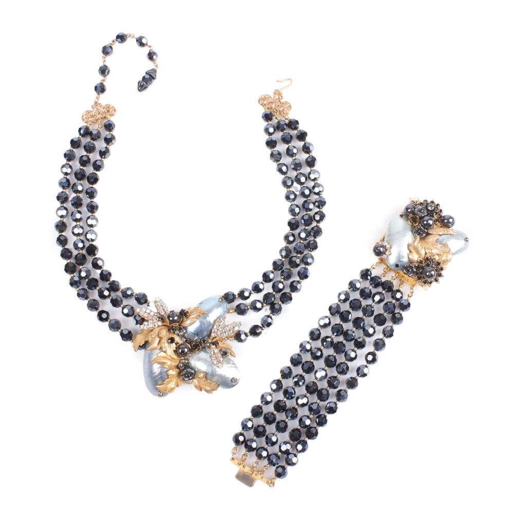 Appraisal: Ian St Geilar for Stanley Hagler NY multi strand necklace