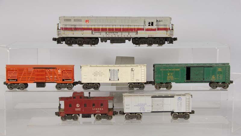 Appraisal: -Piece Lionel - Lackawanna F M Freight S Description Includes