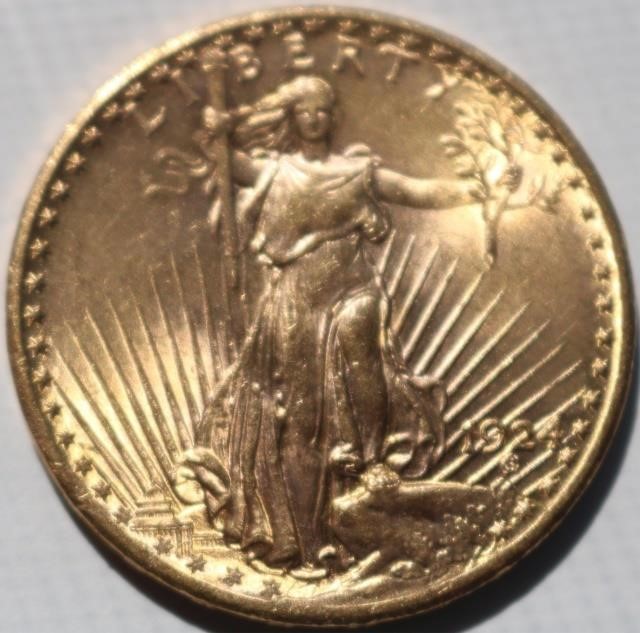 Appraisal: ST GAUDENS DOUBLE EAGLE -DOLLAR GOLDPIECE IN EXCELLENT SLIGHTLY CIRCULATED