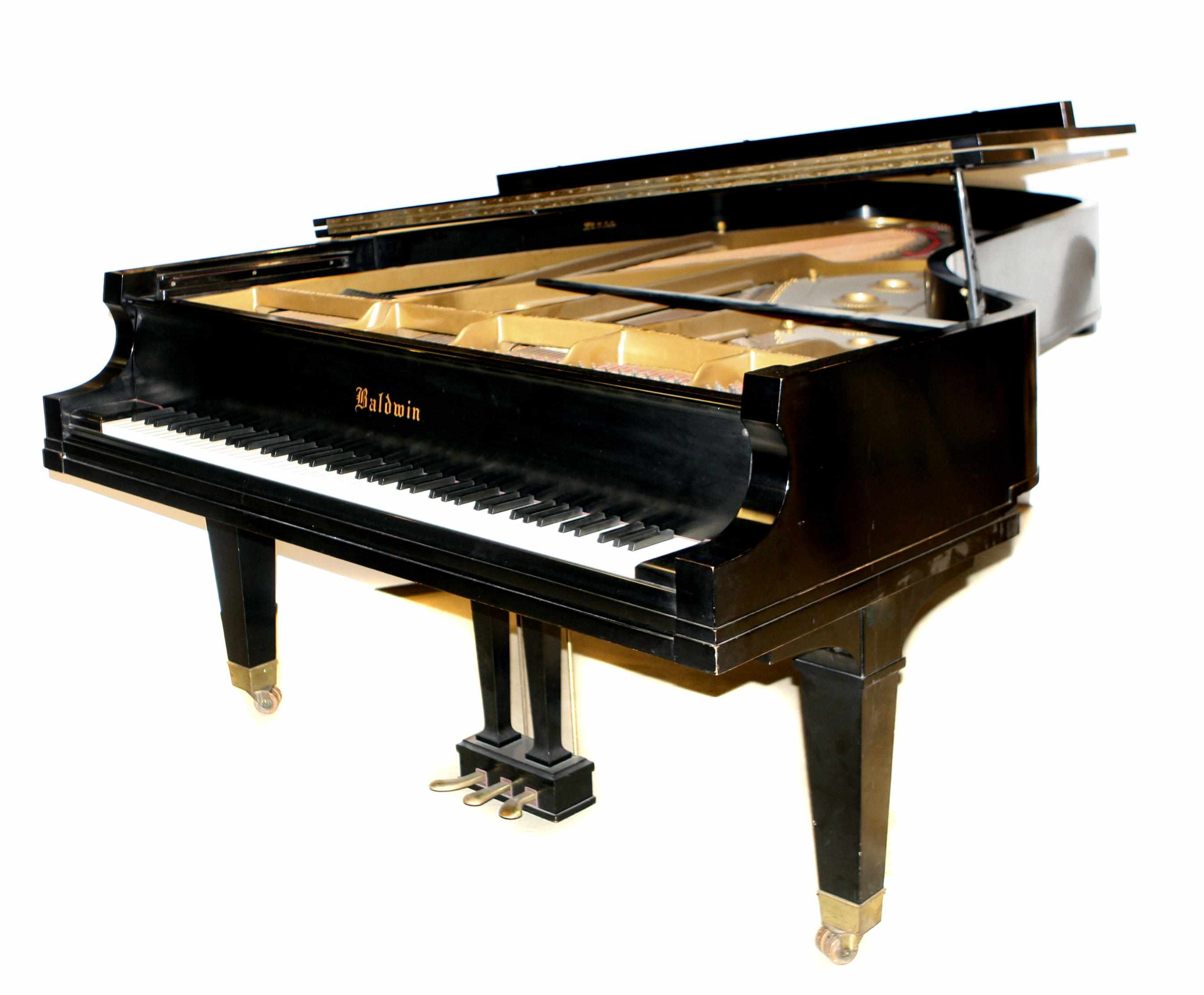 Appraisal: A Baldwin model D ebonized concert grand piano circa sserial