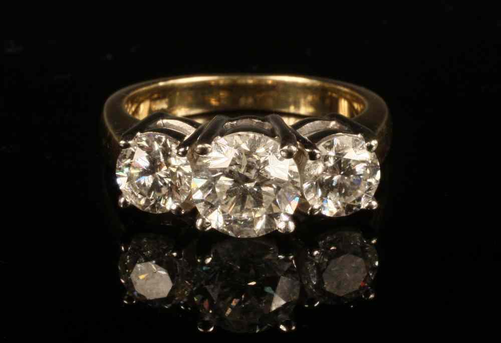 Appraisal: LADY'S RING - One K White and Yellow Gold Three