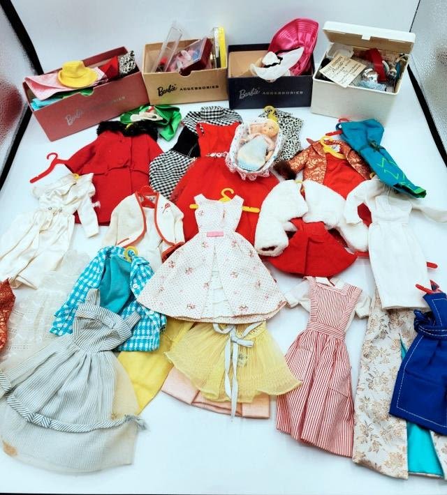 Appraisal: Large group of vintage Barbie Doll Clothing Shoes and Accessories