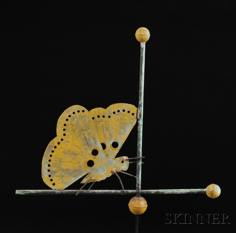 Appraisal: Copper Butterfly Weathervane attributed to J W Fiske New York