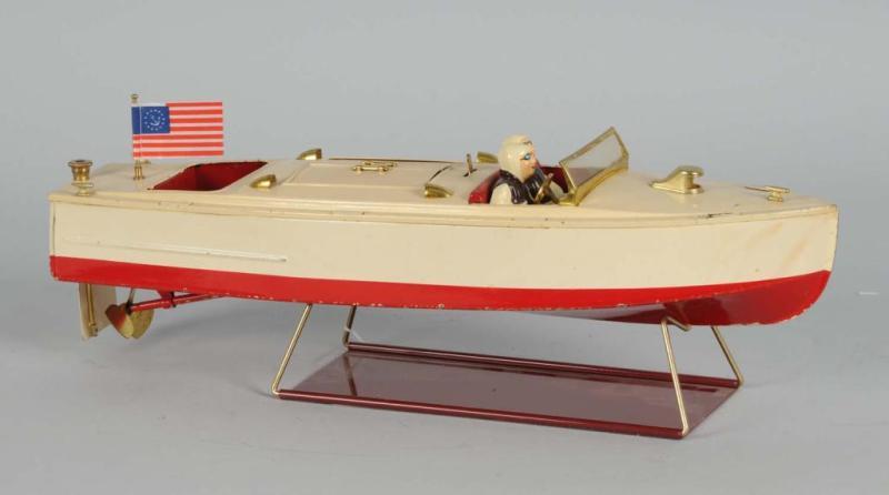 Appraisal: Lionel No Tin Boat on Stand Description Boat shows minor