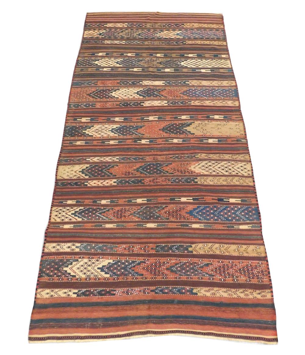 Appraisal: RUGS Semi Antique Iranian tribal kilim ' x ' handwoven